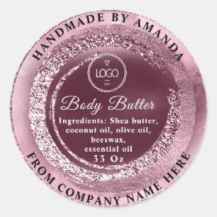 Logo Naam Logo Butter Scrub Ronde Sticker