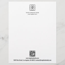 Logo Naam QR Code Website Zakelijke Briefhoofd