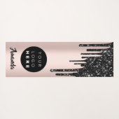 Logo Naam Roos Blush Powder Girly Gift Drivers Yogamat (Achterkant (horizontaal))