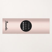 Logo Naam Roos Blush Powder Girly Gift Drivers Yogamat (Voorkant (horizontaal))
