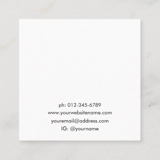 Logo Naam Sieraden Oorbel Display Visitekaartje (Achterkant)