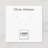 Logo Naam Sieraden Oorbel Display Visitekaartje (Voorkant)