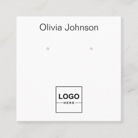 Logo Naam Sieraden Oorbel Display Visitekaartje (Voorkant)