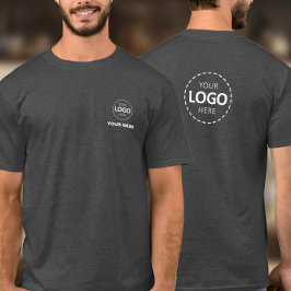 Logo & Naam Sjabloon - Voor & Terug Logo Personeel T-shirt