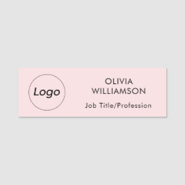 Logo Naam Taak Titel Professional Blush roze Naamplaatje