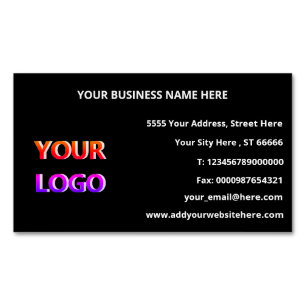 Logo Naam Tekst Contact Info Visitekaartje Magnet Magnetisch Visitekaartje
