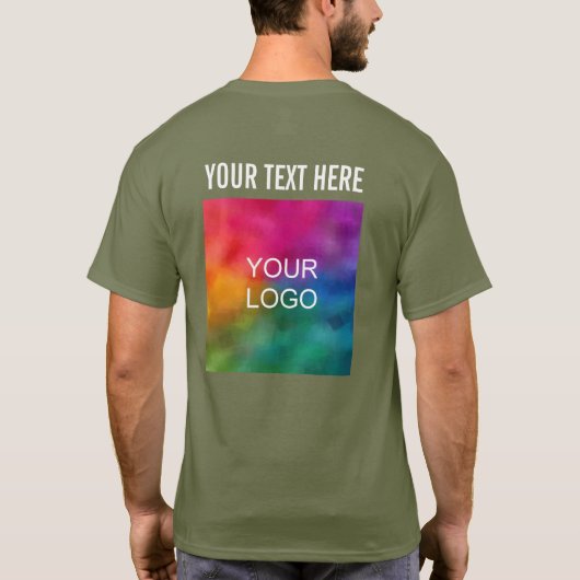  Logo Naam tekst Sjabloon Mannen T-shirt (Achterkant)