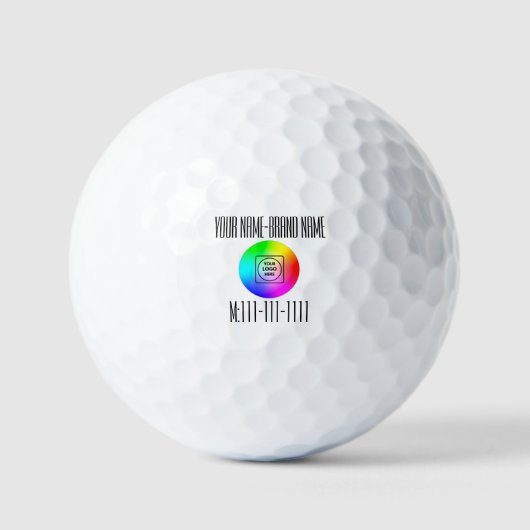 Logo Naam Telefoon Persoonlijke Golfballen (Voorkant)