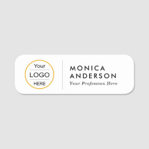 Logo naam titel BLACK divider white name tag