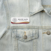 Logo Naam Titel Bourgondië Faux Golden Gradient Naamplaatje (In situ)