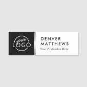 Logo naam titel klasje zwarte witte grijze rand naamplaatje (Voorkant)