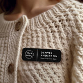 Logo naam titel klasse zwarte grijze verloopverdel naamplaatje