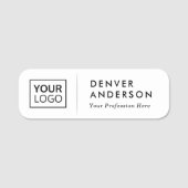 Logo naam titel licht grijs dividend wit naamplaatje (Voorkant)