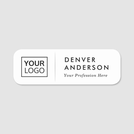 Logo naam titel licht grijs dividend wit naamplaatje (Voorkant)