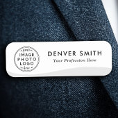 Logo naam titel licht grijze golf wit modern naamplaatje