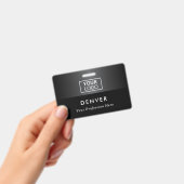 Logo naam titel zwarte grijze gradiënt toevoegen badge (Handheld)