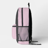 Logo & Naam Upload Grijs / Licht Roze Bedrukte Rugzak (Rechts)