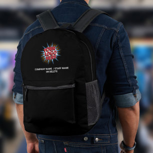 Logo & Naam Upload Zwart  Bedrukte Rugzak