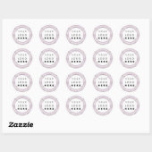 Logo Naam Web Dank u dat u Silver Powder koopt Ronde Sticker (Vel)