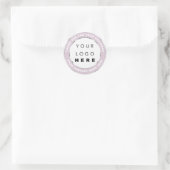 Logo Naam Web Dank u dat u Silver Powder koopt Ronde Sticker (Tas)