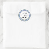 Logo Naam Web Hartelijk dank Goud Roos Geel Cl. Ronde Sticker (Tas)