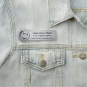 Logo-naamlabel badge voor werknemers in kleine bed (In situ)