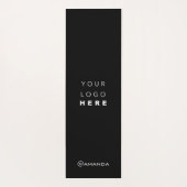 Logo Name Company Black White Promotion Instagra Yogamat (Achterkant)