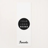 Logo Name Company Black White Promotion Yogamat (Achterkant)