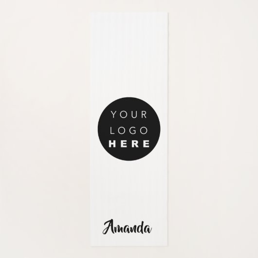 Logo Name Company Black White Promotion Yogamat (Achterkant)