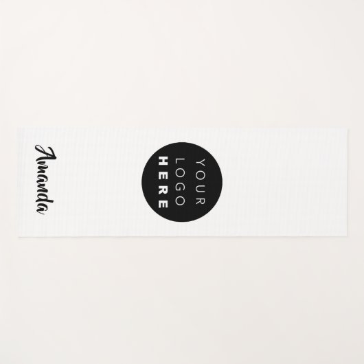 Logo Name Company Black White Promotion Yogamat (Voorkant (horizontaal))