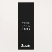 Logo Name Company Black White Promotion Yogamat (Achterkant)