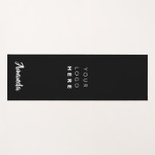 Logo Name Company Black White Promotion Yogamat (Voorkant (horizontaal))