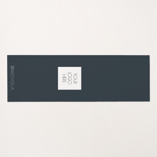 Logo Name Company Black White Promotion Yogamat (Achterkant (horizontaal))