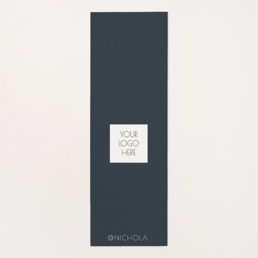 Logo Name Company Black White Promotion Yogamat (Achterkant)