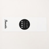 Logo Name Company Black White Promotion Yogamat (Achterkant (horizontaal))