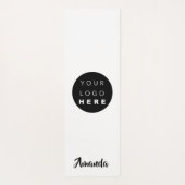 Logo Name Company Black White Promotion Yogamat (Achterkant)