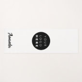 Logo Name Company Black White Promotion Yogamat (Voorkant (horizontaal))