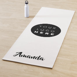 Logo Name Company Black White Promotion Yogamat