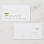 Logo natuurlijke reiniging van groene kamers visitekaartje (Voorkant / Achterkant)