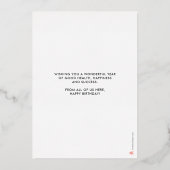 Logo Navy Blue Candles Business Folie Birthday Kaa Folie Uitnodiging (Achterkant)