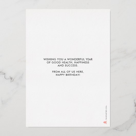 Logo Navy Blue Candles Business Folie Birthday Kaa Folie Uitnodiging (Achterkant)