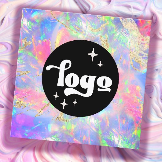 logo neon opal vierkant visitekaartje