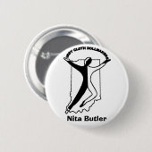logo, Nita Butler Ronde Button 5,7 Cm (Voorkant /achterkant)