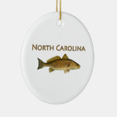 Logo North Carolina (rode drum) Keramisch Ornament (Rechts)