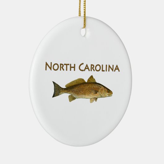 Logo North Carolina (rode drum) Keramisch Ornament (Rechts)