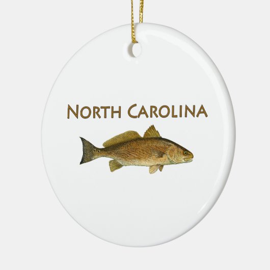 Logo North Carolina (rode drum) Keramisch Ornament (Links)