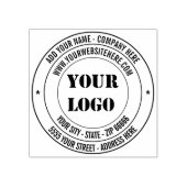 Logo of Foto Adres Ronde Rubberen Stempel Sjabloon (Afrduk)