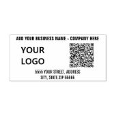 Logo of Foto en QR Code Rubber Stamp Voorbeeld Rubberstempel (Afrduk)