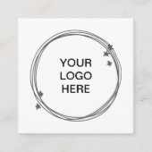 Logo of foto- en QR-code-visitekaartje Vierkante Visitekaartje (Voorkant)