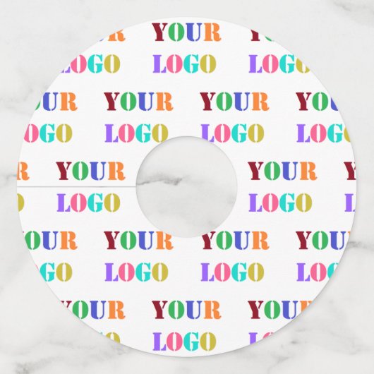 Logo of Foto en QR Code Wijnglas Label Sjabloon (Voorkant)